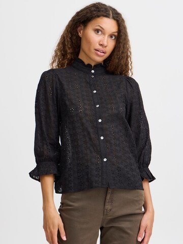 Camicia da donna 'Geogina' di PULZ Jeans in nero: frontale