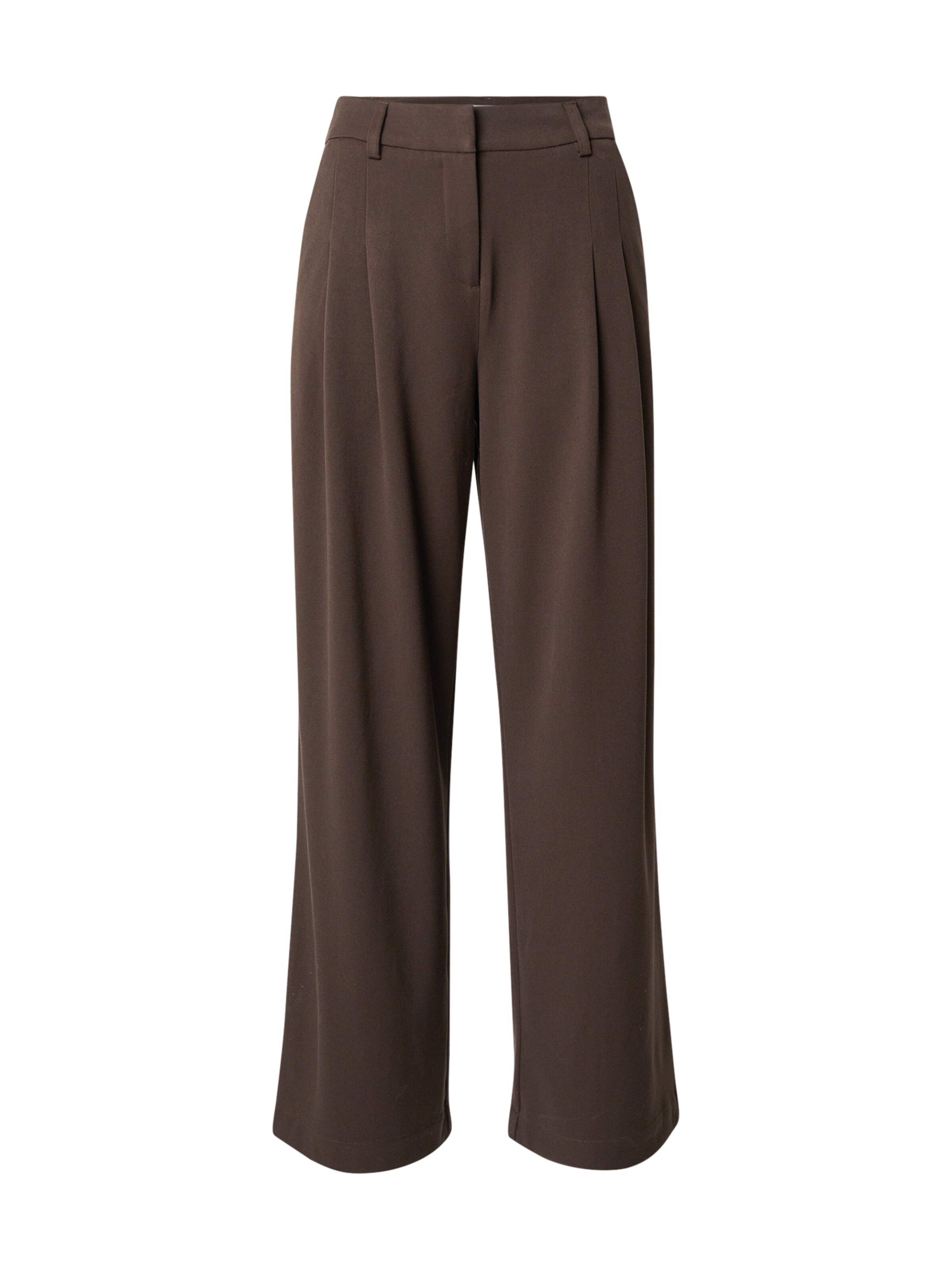 MSCH COPENHAGEN - Pantalón plisado 'Henrika' en marrón: frente