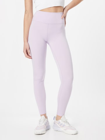 Girlfriend Collective Skinny Workout Pants 'FLOAT' in Purple: front