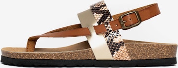 Bayton Sandal 'Lajas' i brun: framsida