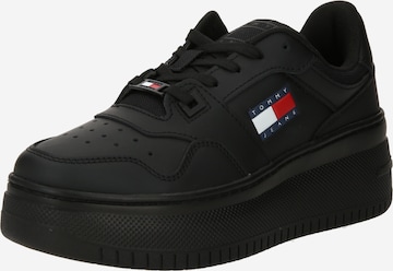 Tommy Jeans Sneakers 'Retro Basket Ess' in Black: front