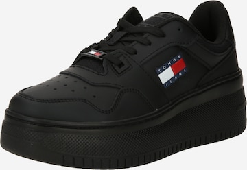 Tommy Jeans Platform trainers 'Retro Basket Ess' in Black: front