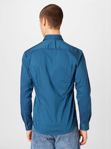 ESPRIT - Ajuste estrecho Camisa en azul