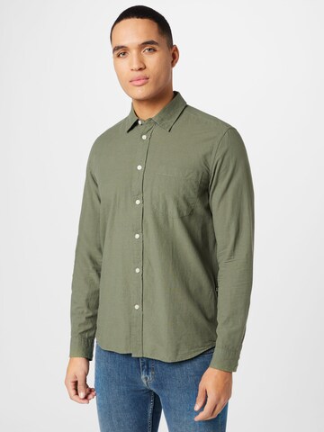 Coupe regular Chemise 'JACK' minimum en vert : devant