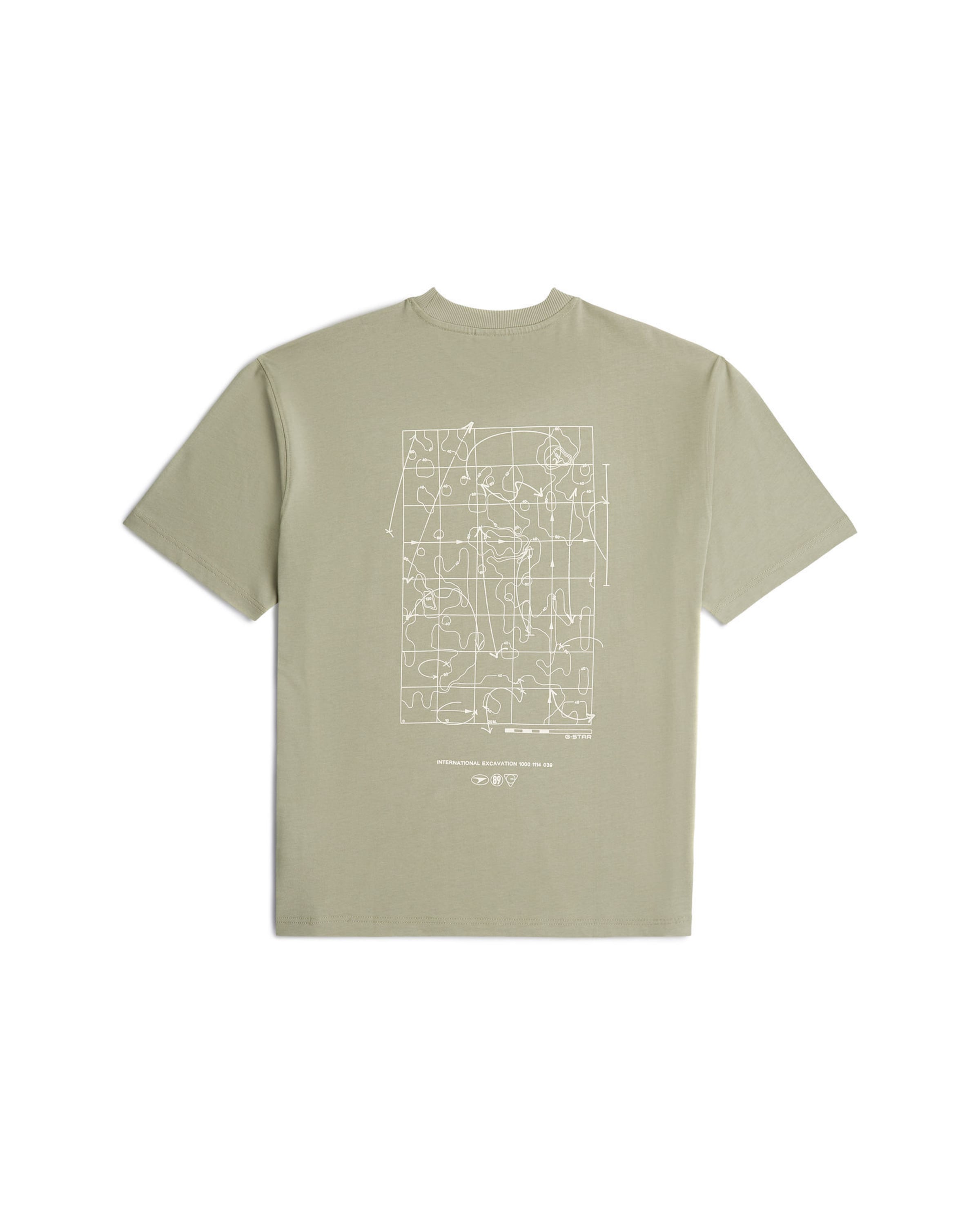 G-STAR Shirt 'Back Graphic Relaxed T-Shirt' in Groen