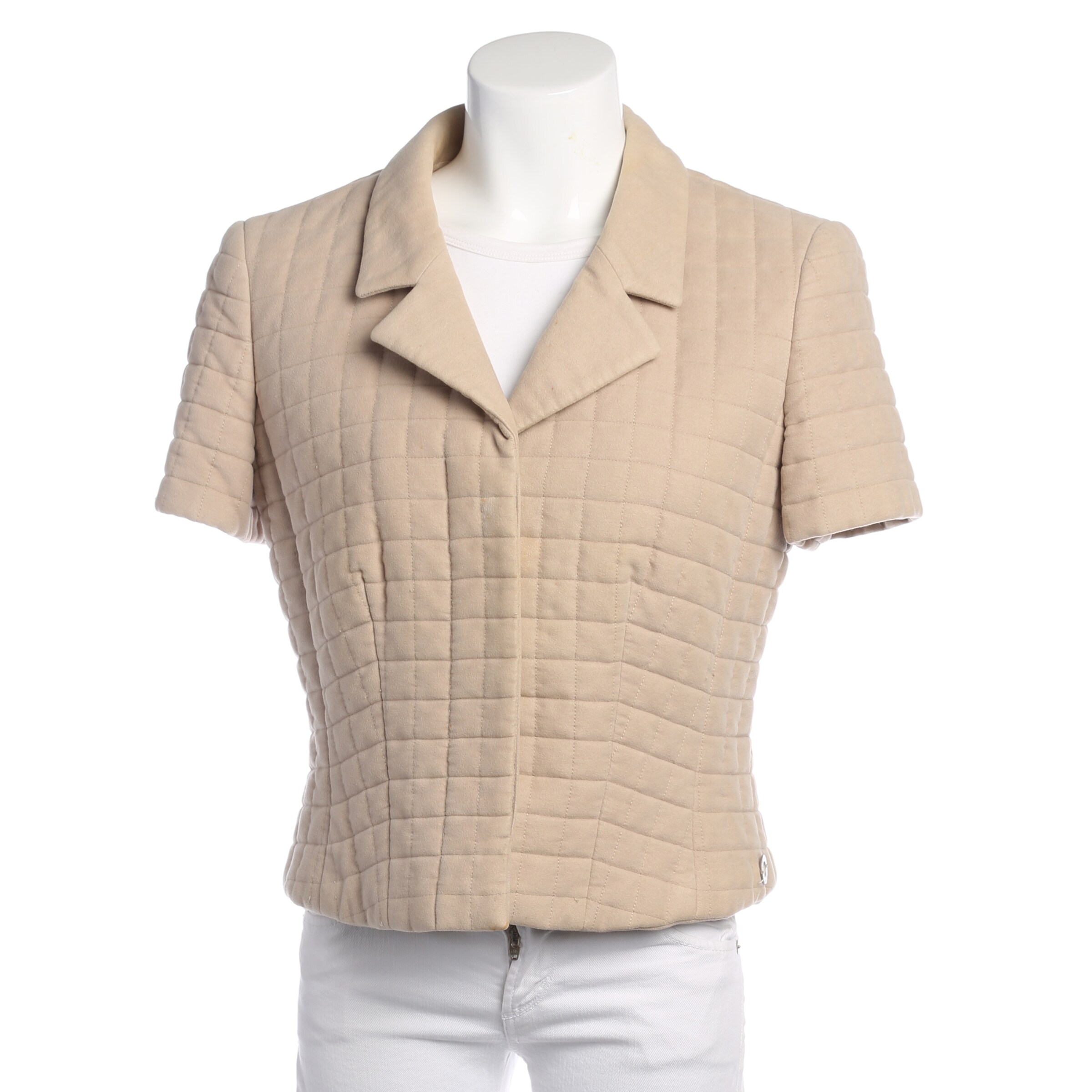 CHANEL Sommerjacke XXL in Weiß: Vorderseite