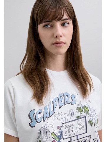 T-shirt 'Lucky' Scalpers en blanc