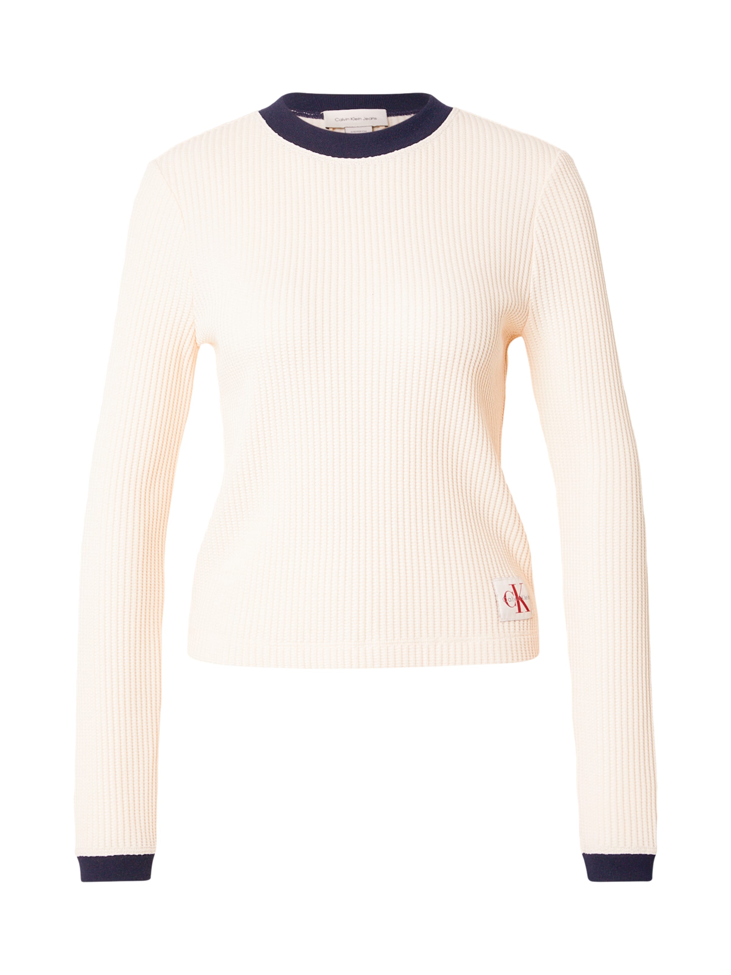 Calvin Klein Jeans Pulóver - bézs: elől
