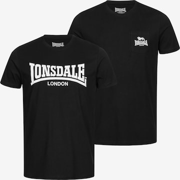 LONSDALE Tričko 'Torbay' - Čierna: predná strana