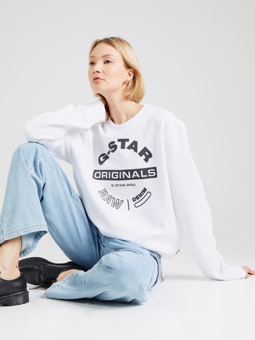 G-STAR Sweatshirt in White: front