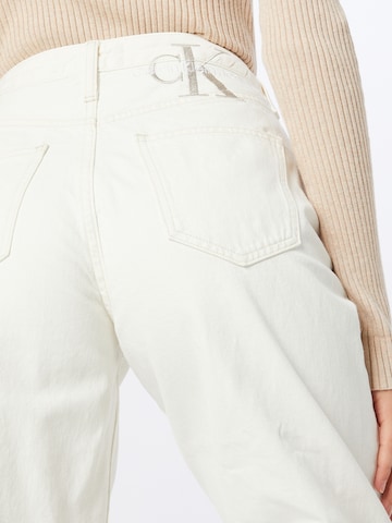 Calvin Klein Jeans Wide Leg Jeans in Weiß