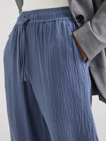 mbym Wide leg Broek 'Kassaka' in Blauw