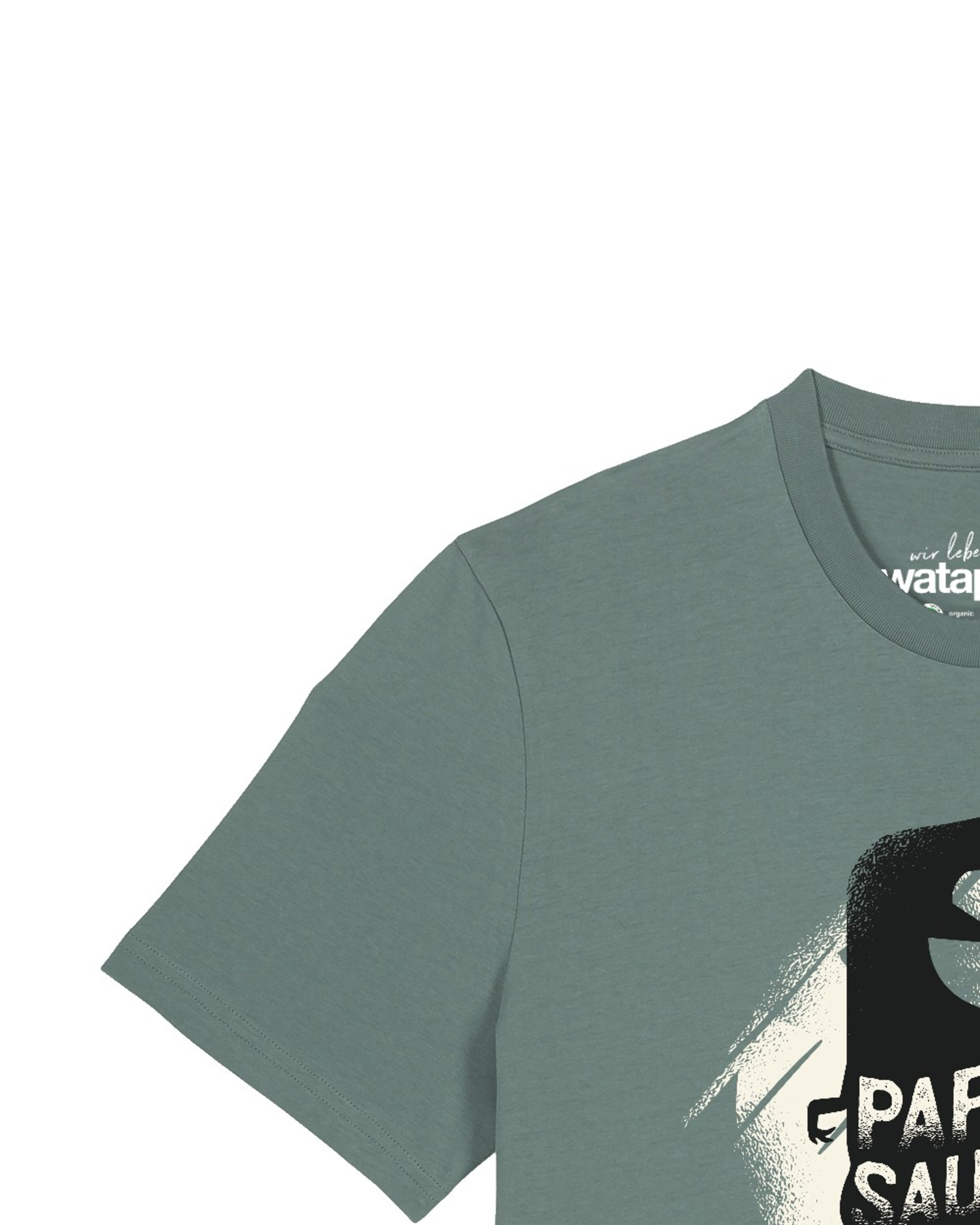 Maglietta 'Papasaurus' di Watapparel in verde