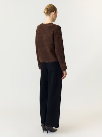YAS Knit cardigan 'YASPLYRA' in Brown