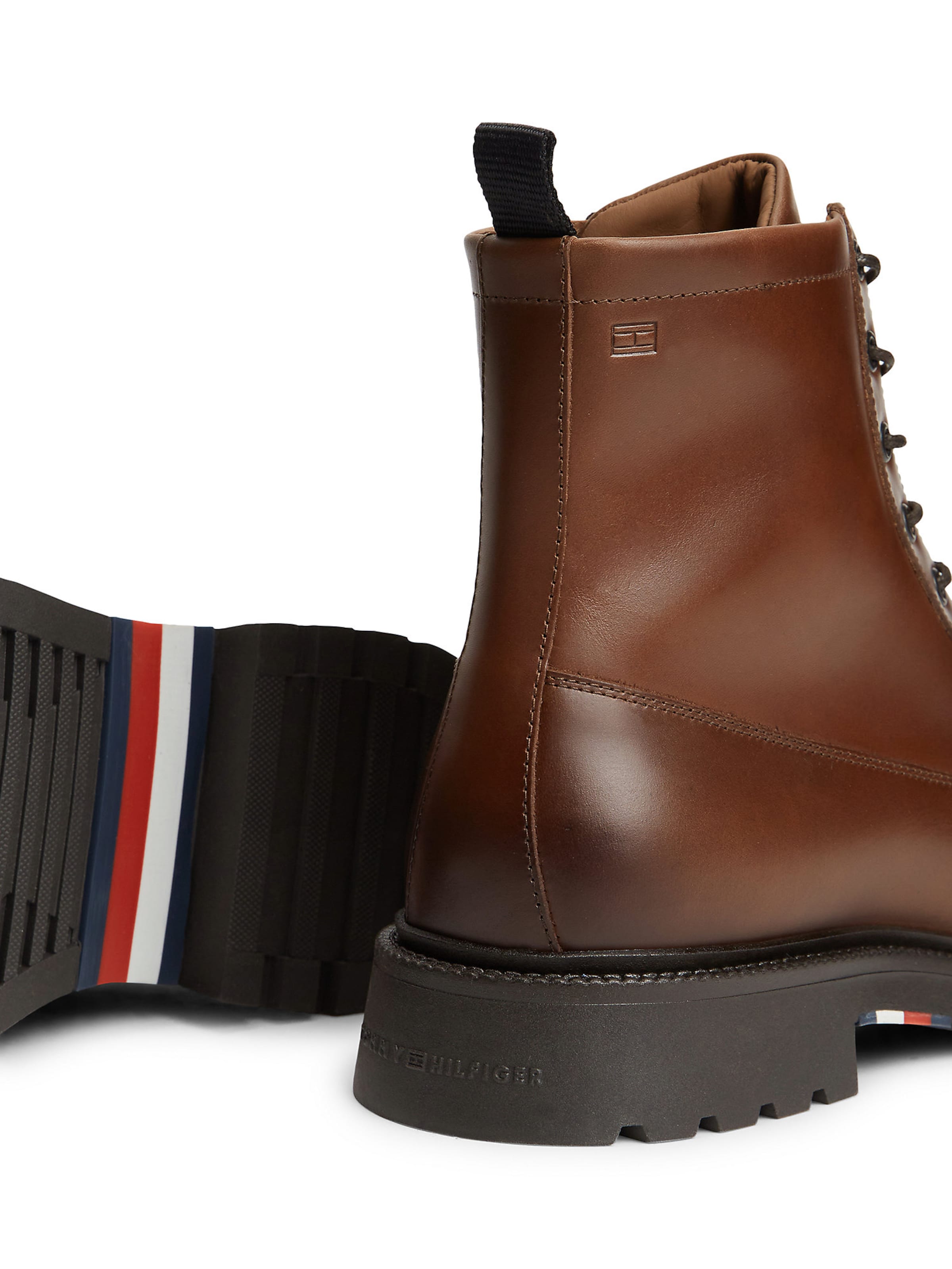 TOMMY HILFIGER Schnürboots in Braun