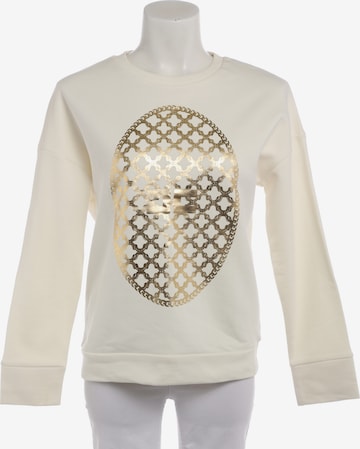 Elisabetta Franchi Sweatshirt / Sweatjacke XXL in Weiß: Vorderseite