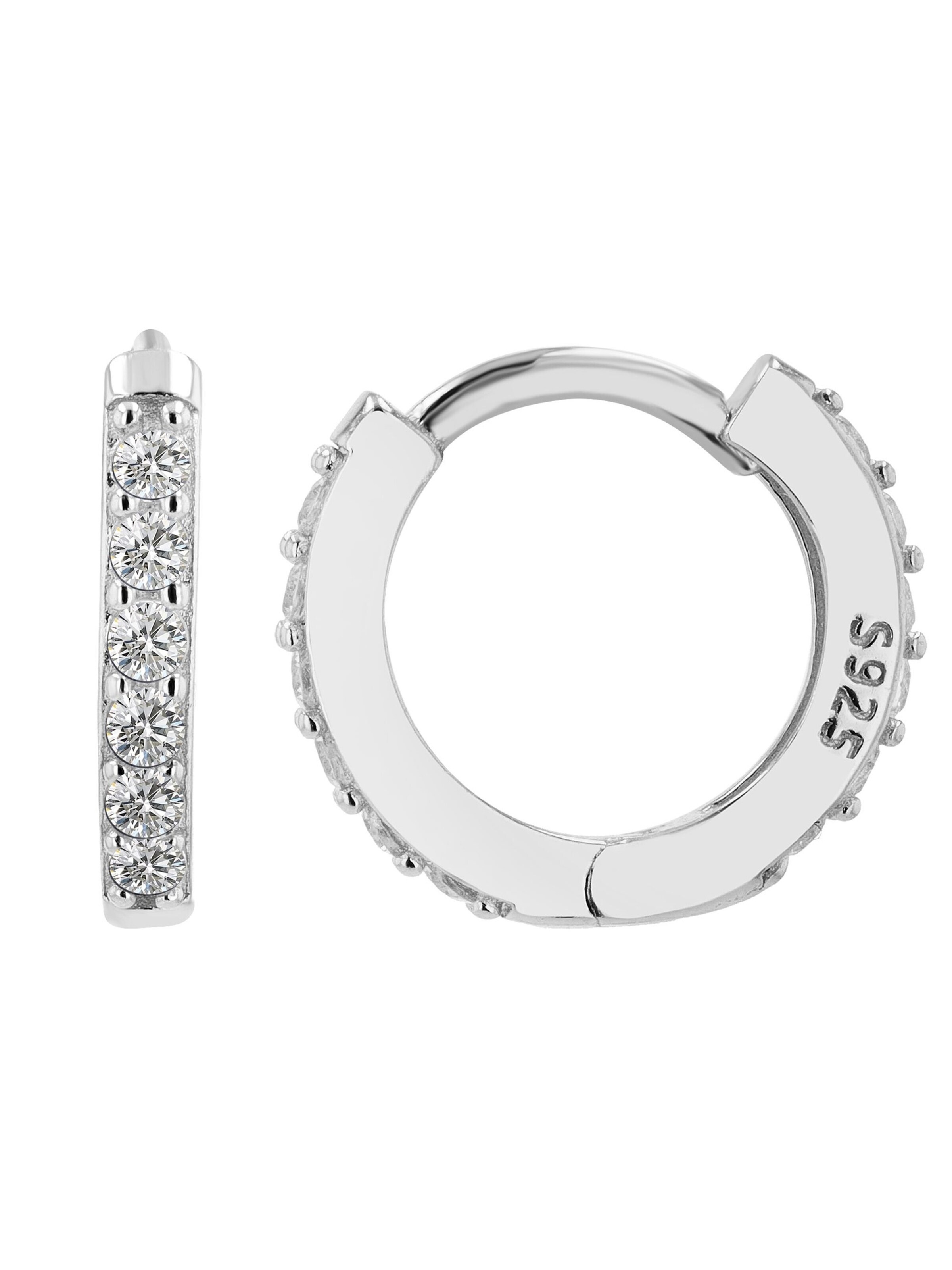 Akzent Earrings '"Yasmin" aus 925 Sterlingsilber, rhodiniert, langlebig' in Silver