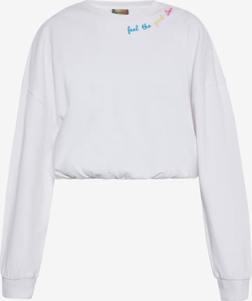 ebeeza Sweatshirt in Wit: voorkant