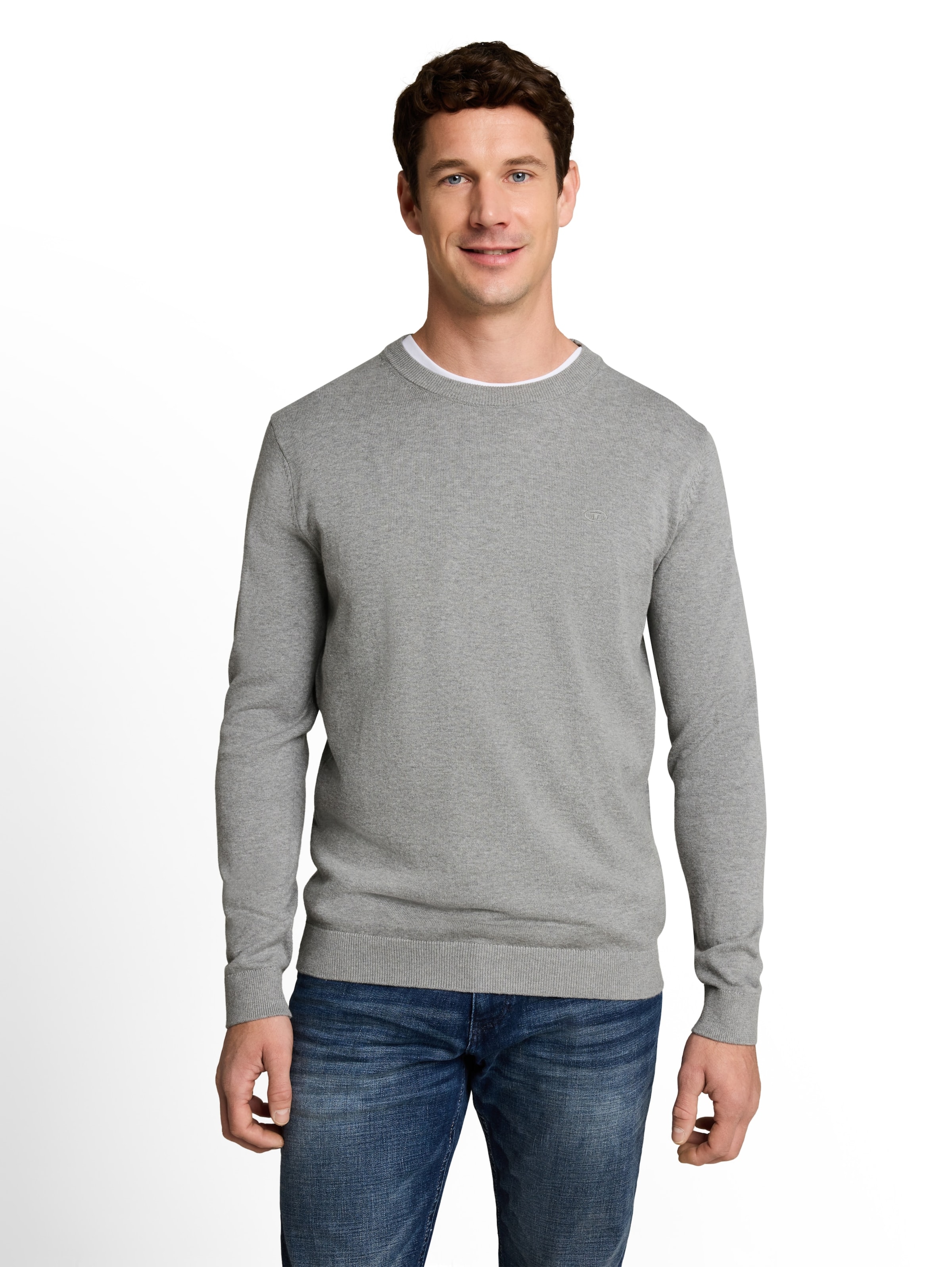 TOM TAILOR Sweter w kolorze szary: przód