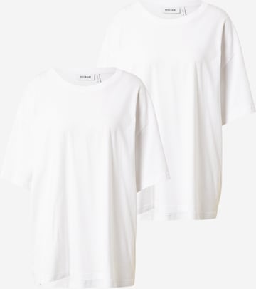 WEEKDAY Oversizeskjorte i hvit: forside