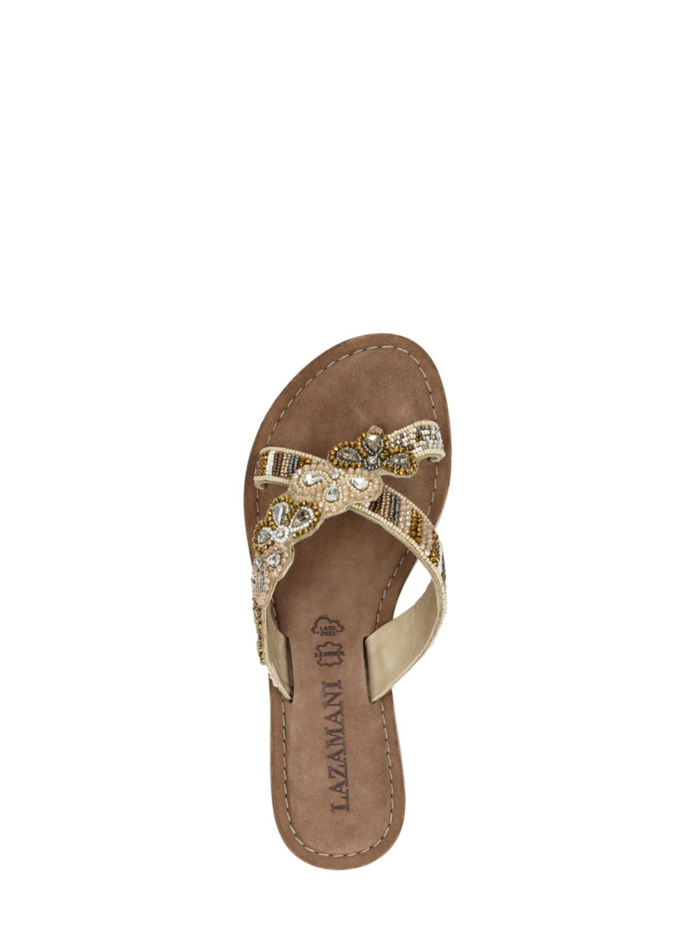 LAZAMANI Huisschoenen 'Teenslippers' in Beige