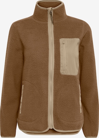 Fransa Fleece Jacket in Brown: front