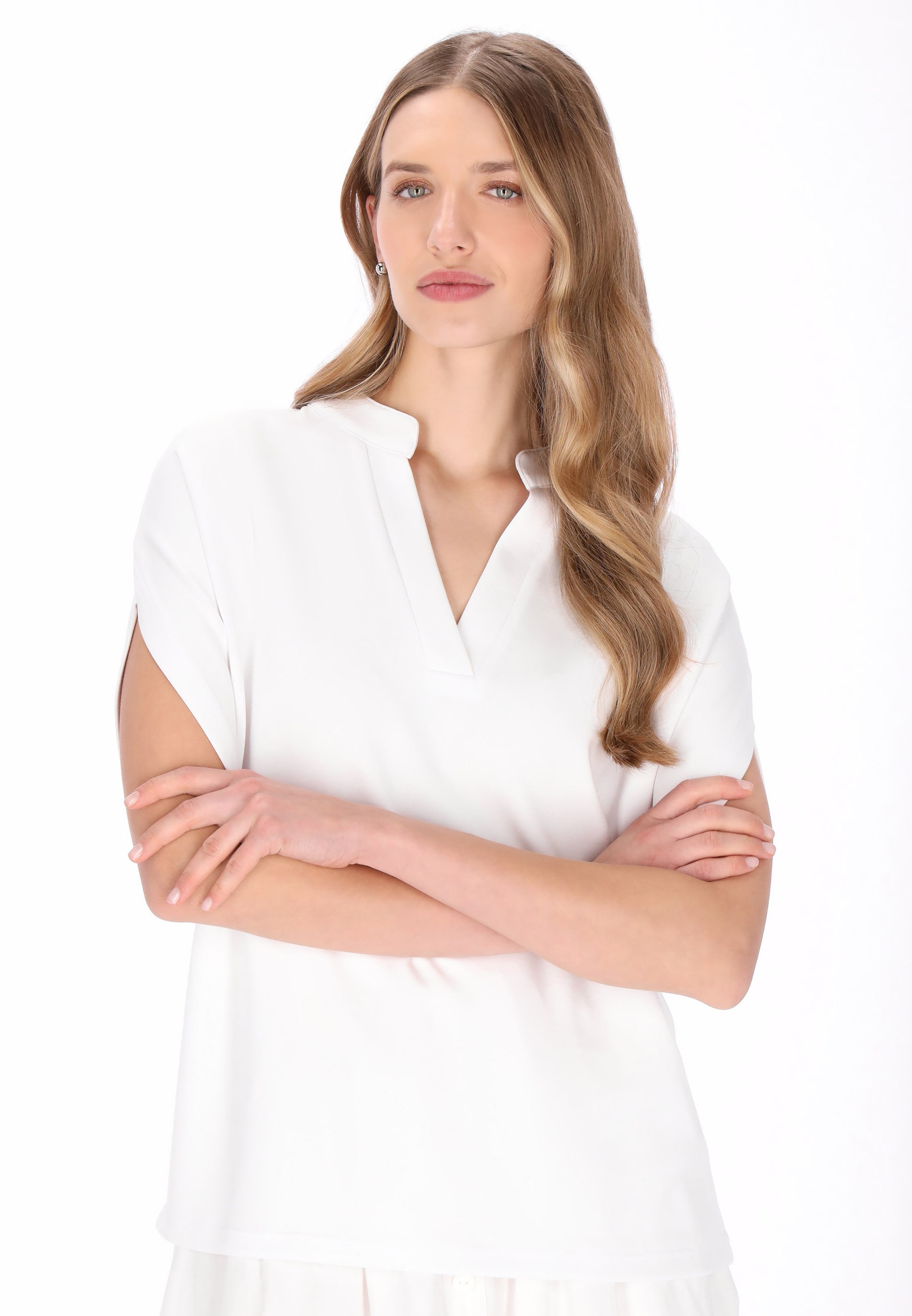 DreiMaster Klassik - Blusa 'Classic' em branco: frente
