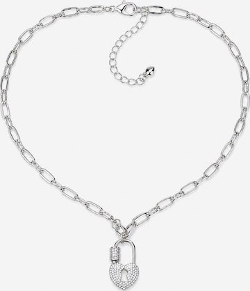 COLLEZIONE ALESSANDRO Necklace 'Schloss' in Silver: front