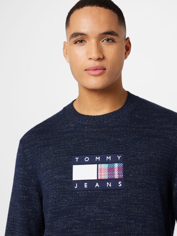 Tommy Jeans Pullover 'Tartan' in Blau