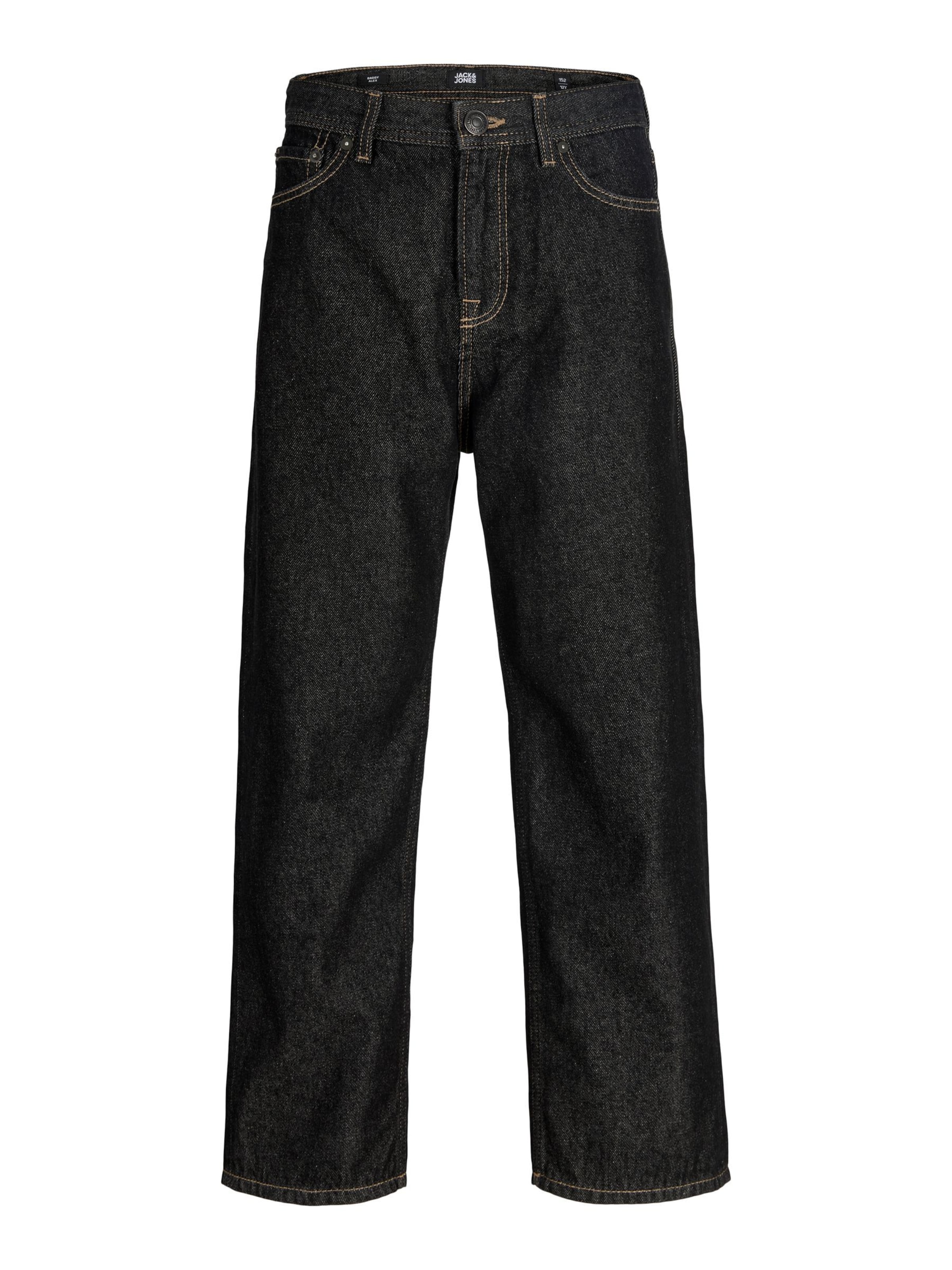 Jack & Jones Junior - Ropa ancha Vaquero 'JJIAlex JJOriginal' en negro: frente
