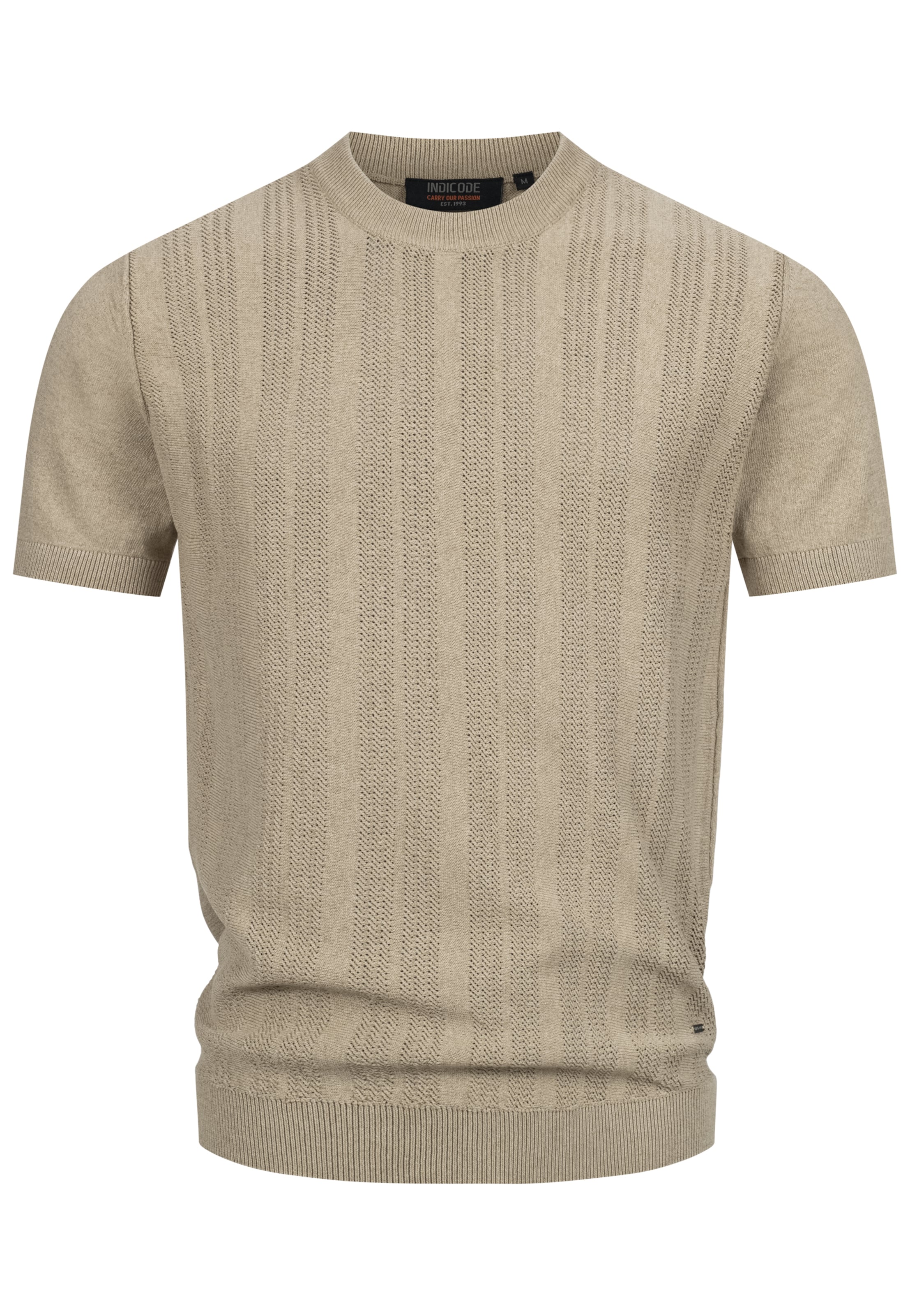 INDICODE JEANS Trui 'Varson' in Beige: voorkant