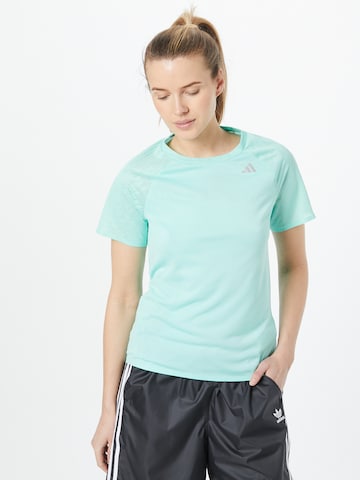 ADIDAS PERFORMANCE - Camiseta funcional 'Adizero' en verde: frente