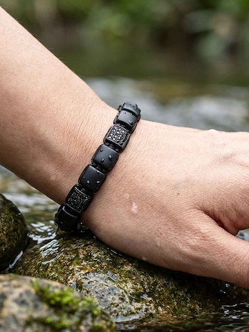 UNIQAL Armband 'BLACK AGATE ZIRKONIA' in Gemengde kleuren