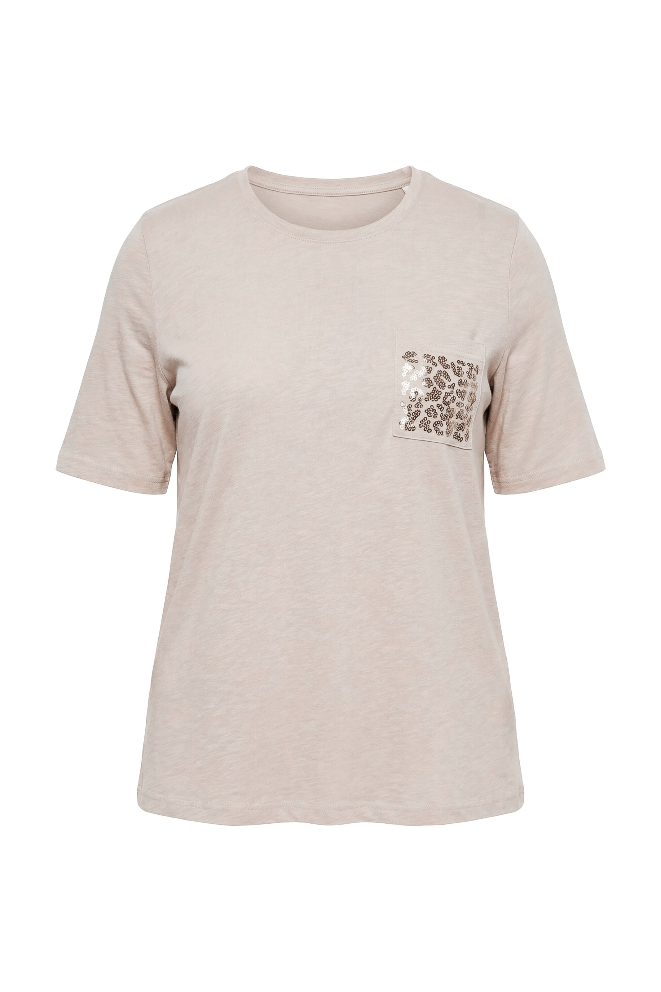 Ulla Popken T-Shirt in Beige: Vorderseite