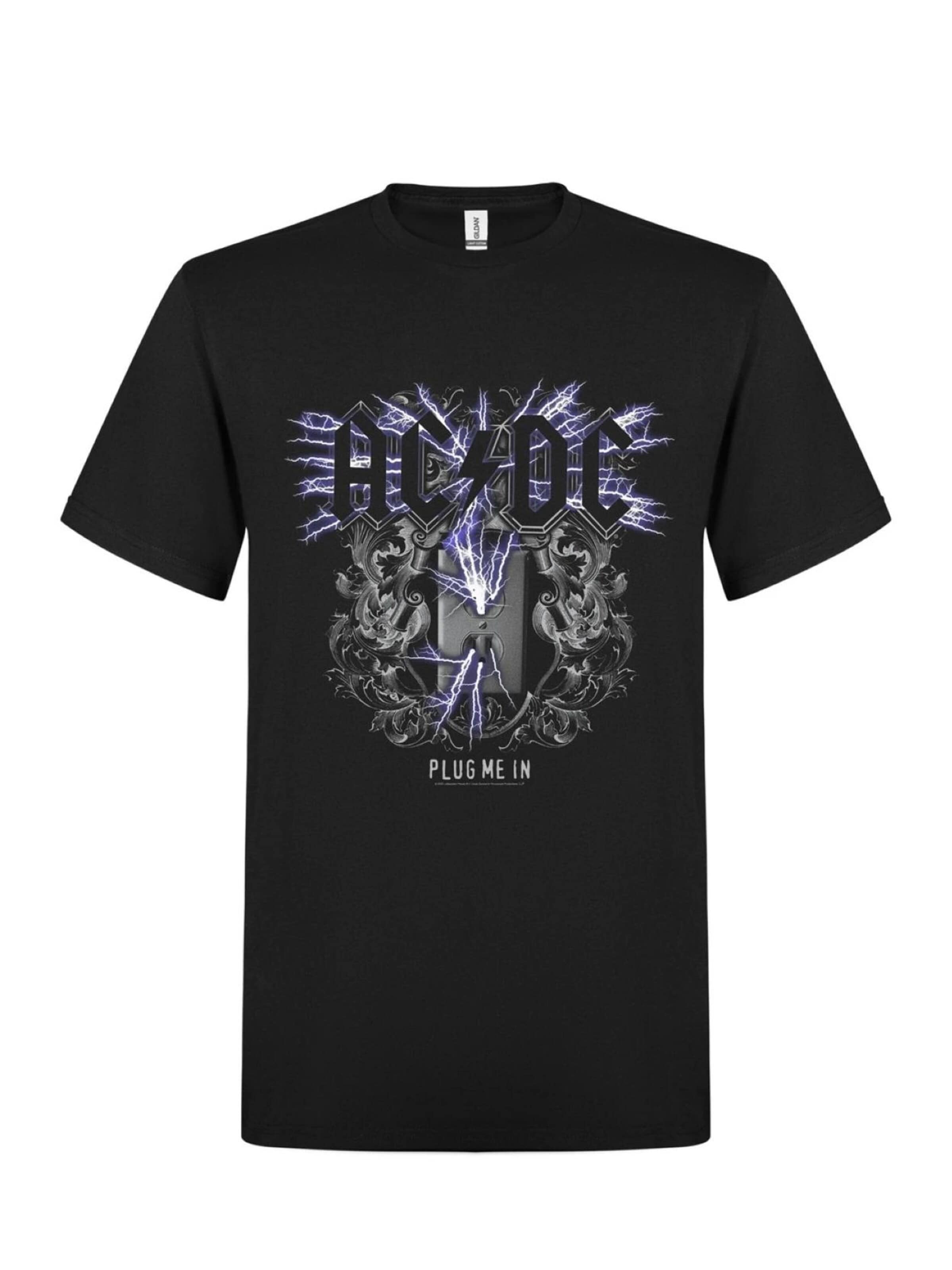 Maglietta 'AC/DC  Plug me in mens t-shirt' di AC/DC in nero: frontale