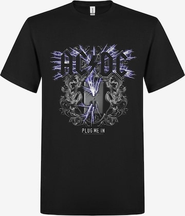 T-Shirt 'AC/DC Plug me in mens t-shirt' AC/DC en noir : devant