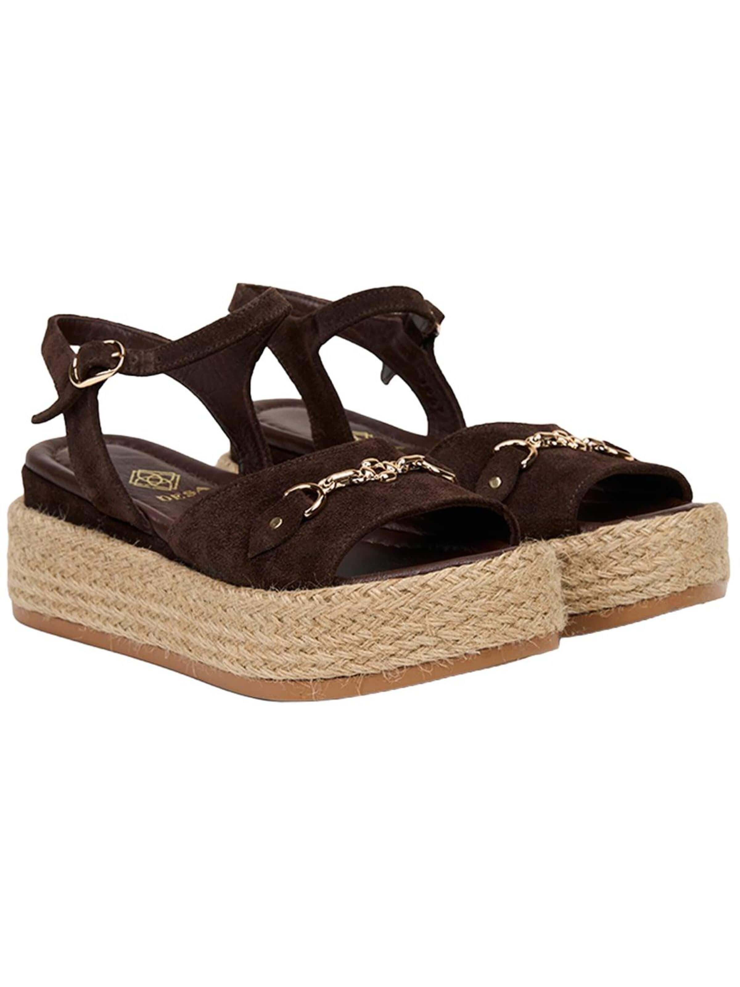 Desa Sandales 'Keilsandalen' en 36 en marron, Vue avec produit