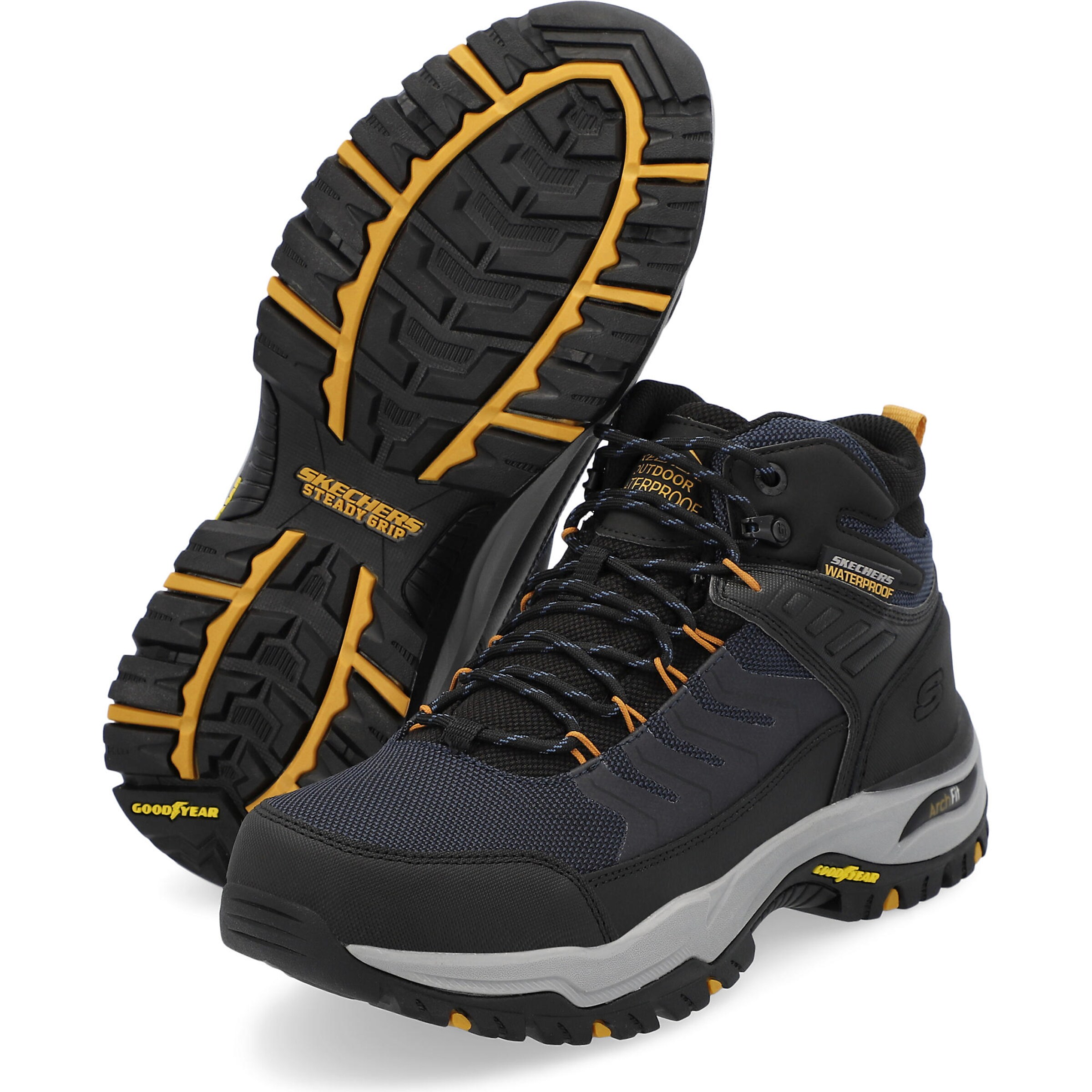 SKECHERS Lace-up boots 'Arch' in Blue