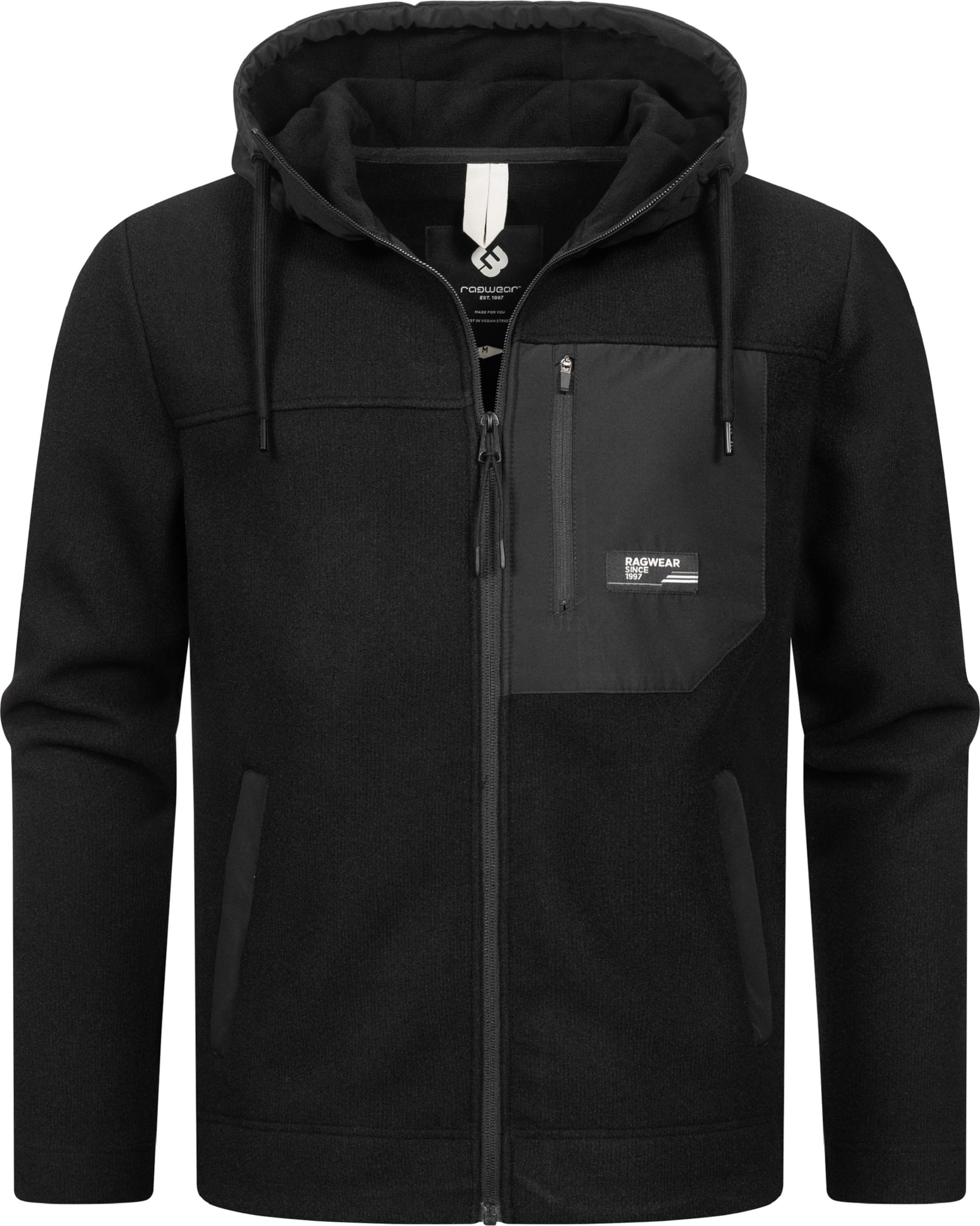Ragwear Fleece Jacket 'Brodney' in Black