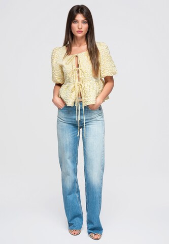 Ombre Bluse in Gelb