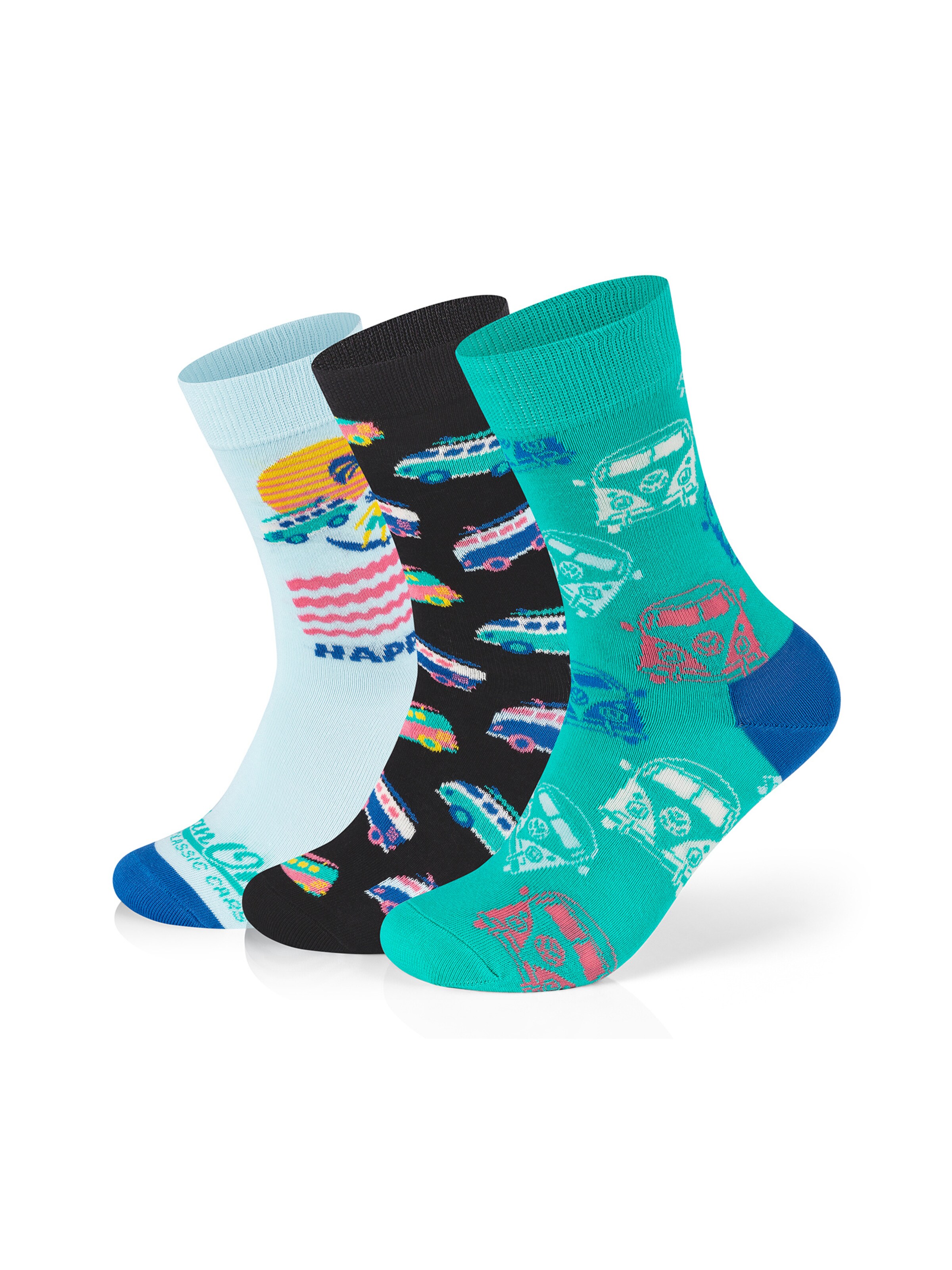 Happy Socks Socks 'Volkswagen Bulli' in Blue: front