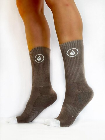 Wave Hawaii Socks ' Cotton Crew ' in Grey