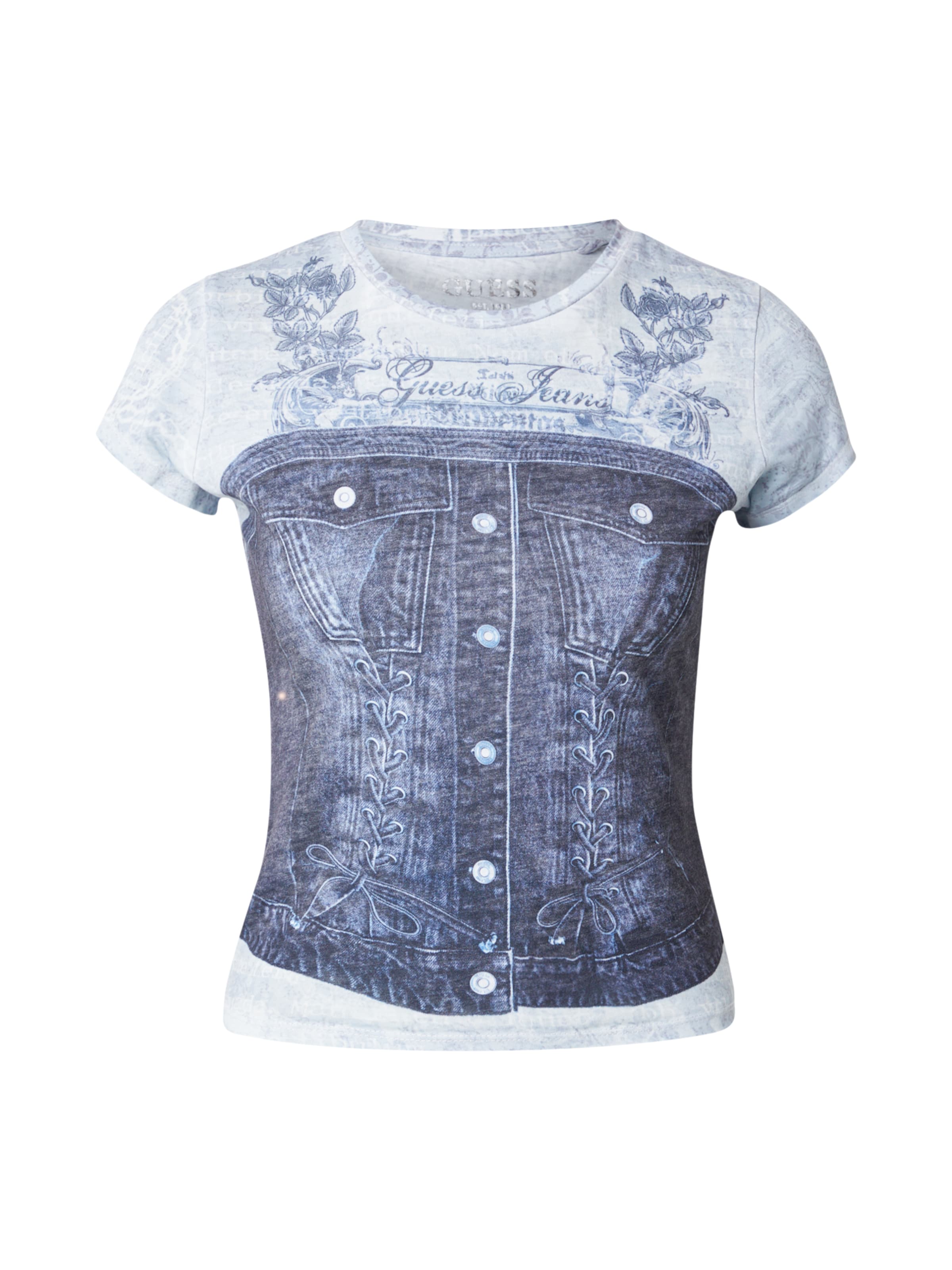 Maglietta GUESS di colore marino / blu denim / blu chiaro, Visualizzazione prodotti