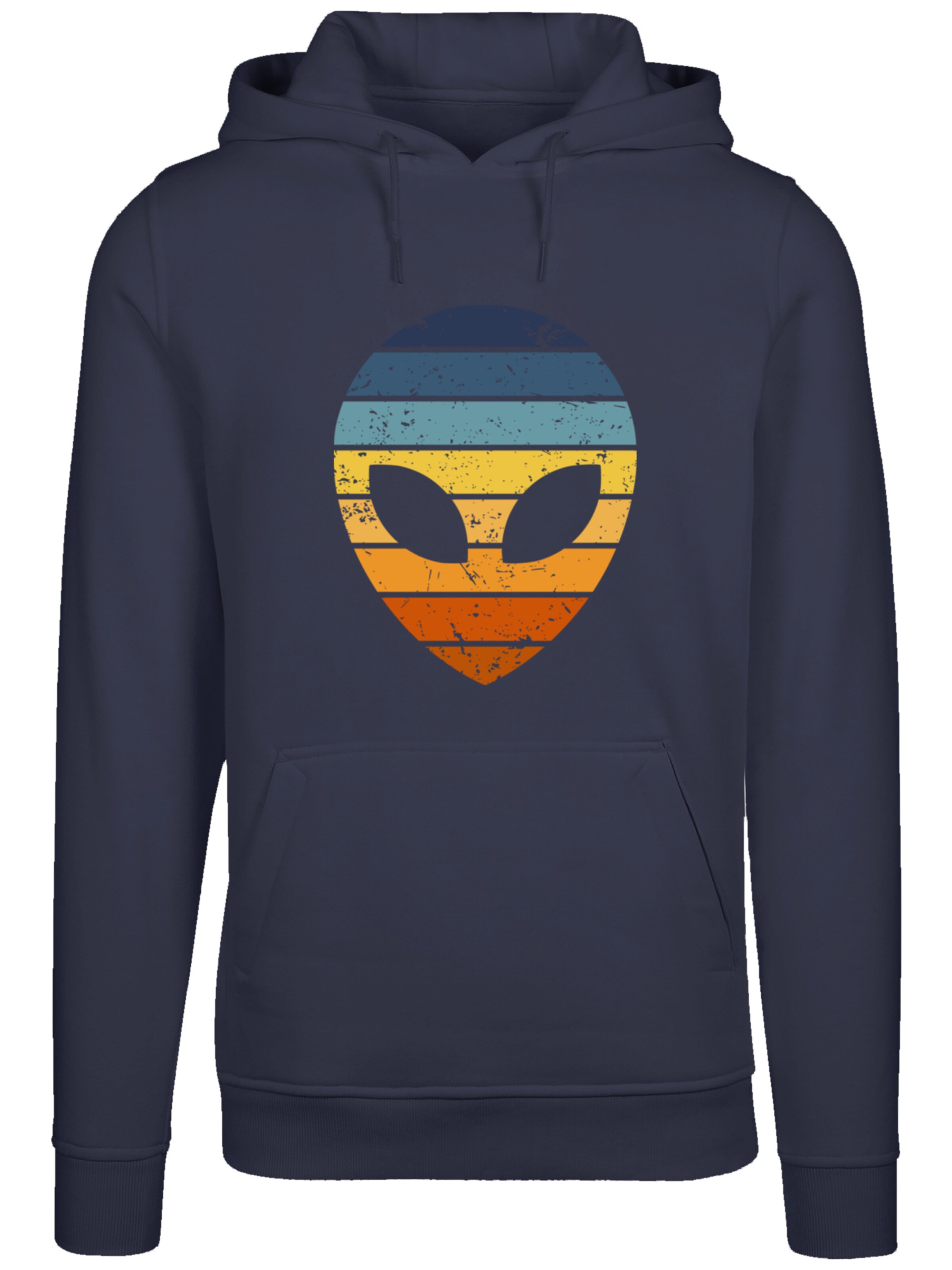 F4NT4STIC Sweatshirt 'Alien Sonnenuntergang Retro' in Blue: front