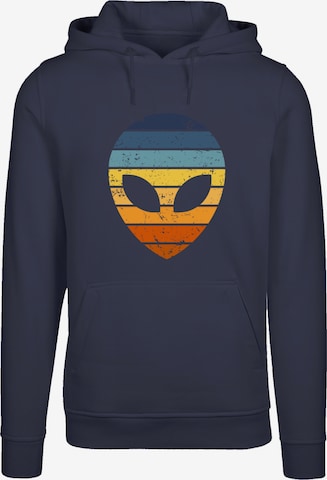 F4NT4STIC Sweatshirt 'Alien Sonnenuntergang Retro' in Blue: front