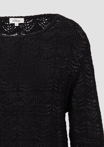 s.Oliver Sweater 'Ajour' in Black