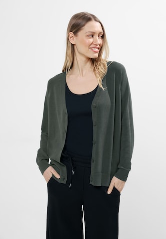 CECIL Knit Cardigan in Green: front