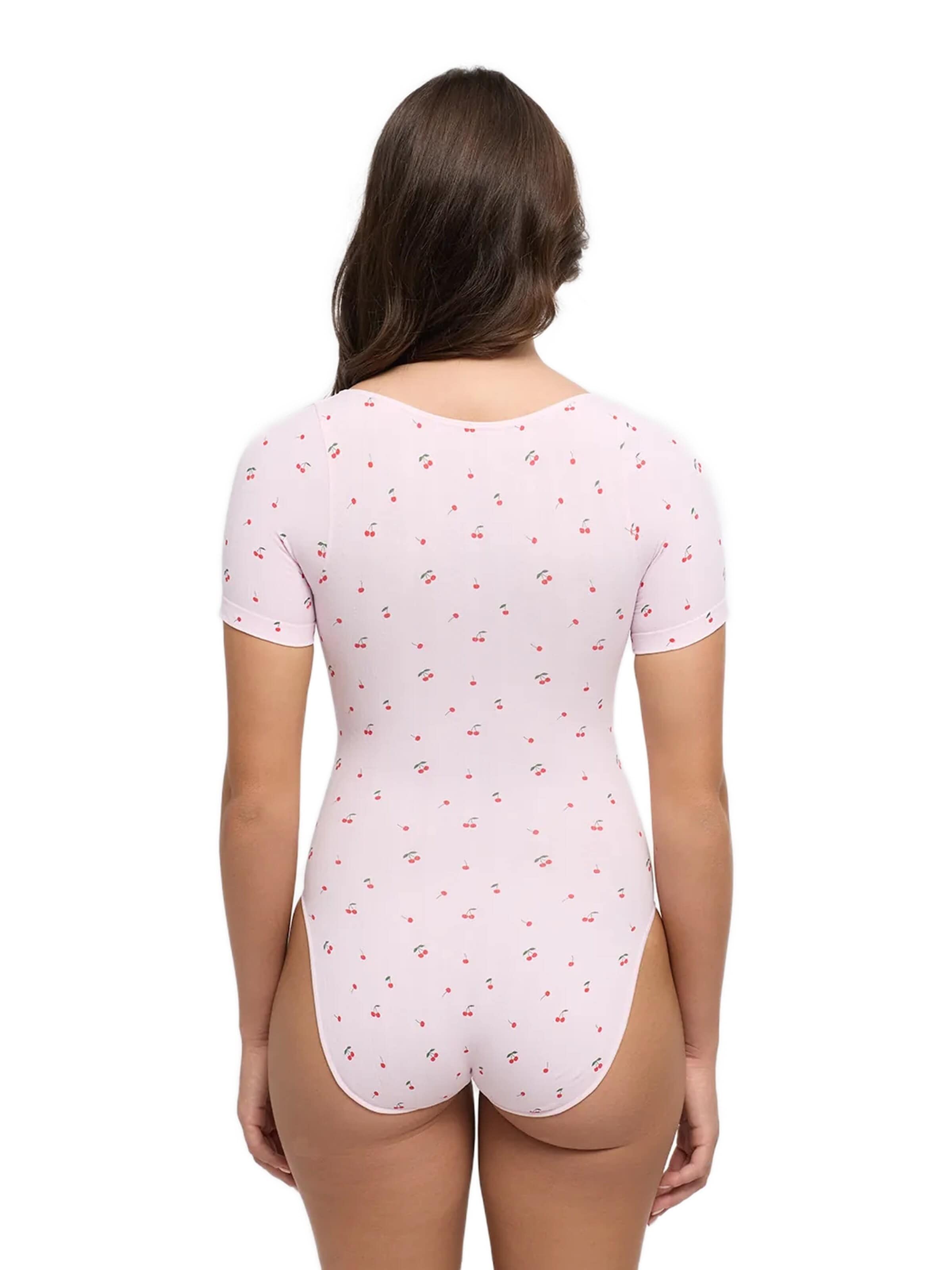 cfabBodi za oblikovanje 'T-Shirt Bodysuit Sculpting Shapewear with Briefs' - roza boja