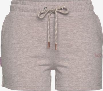 LASCANA Regular Pyjamahose in Beige: predná strana