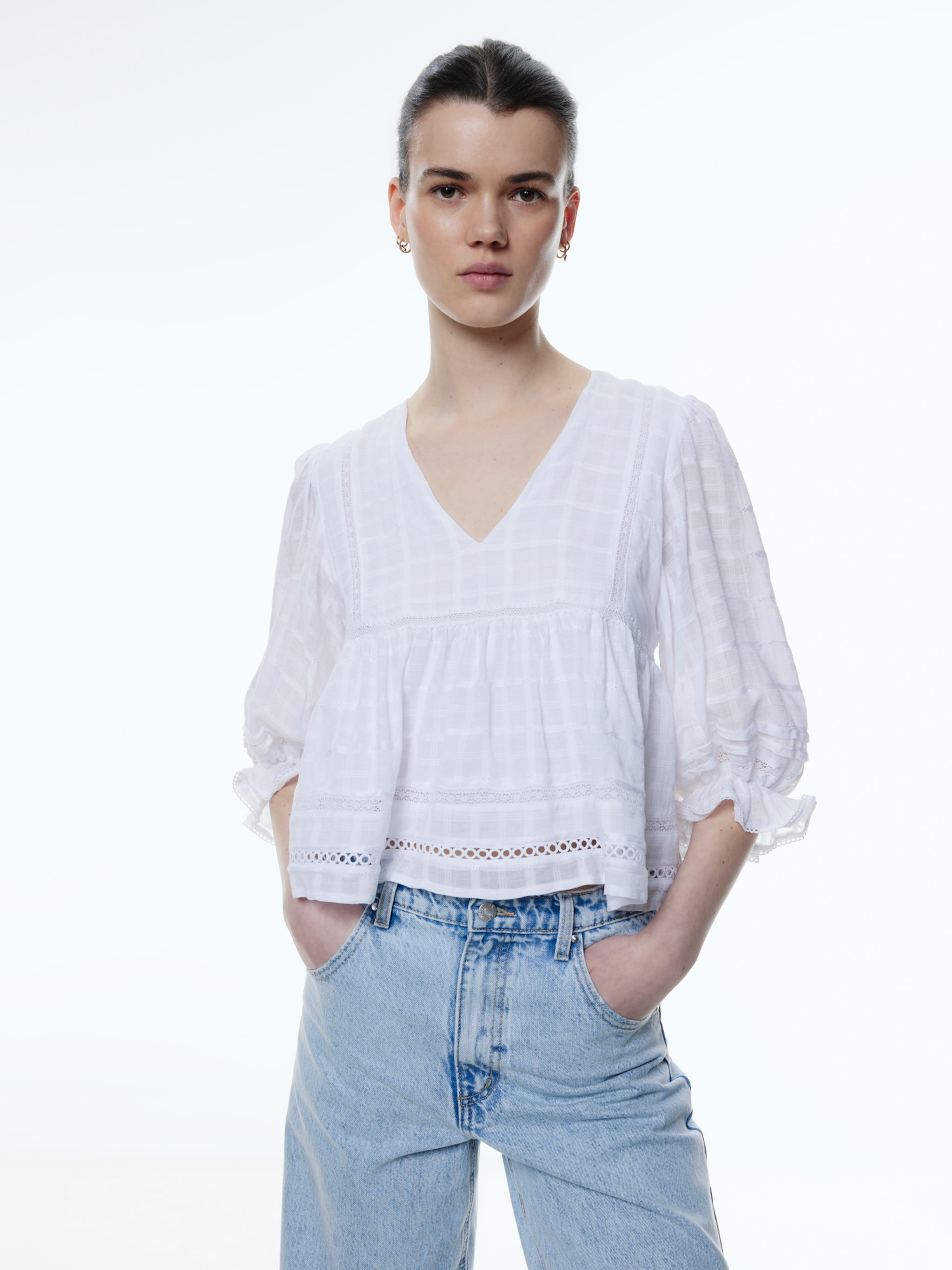 EDITED Producten Blouse 'Alyssa' Wit